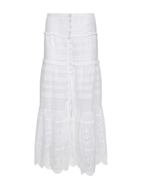 Isabel Marant Étoile Marant Etoile Women White Cotton And Lace Paoline Long Skirt
