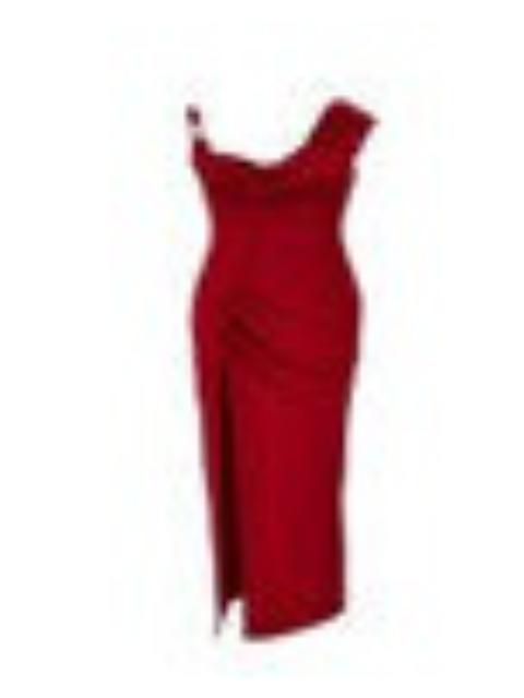 Draped Jersey Gown red