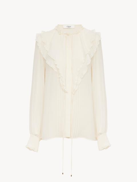Chloé RUFFLED BLOUSE IN SILK GEORGETTE