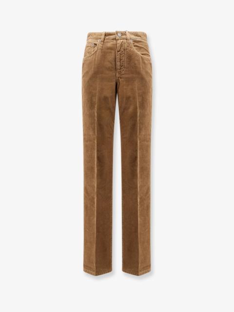 SAINT LAURENT Saint Laurent Clyde Corduroy Trousers Beige