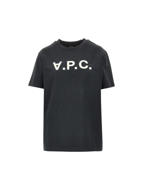A.P.C. FLOCKED LOGO T-SHIRT
