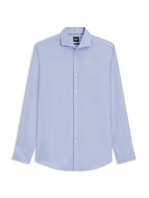 BOSS WRINKLE-RESISTANT SLIM-FIT SHIRT IN A COTTON BLEND