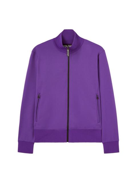 logo-print zip-up track jacket