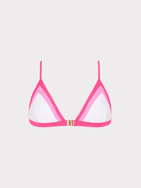 MILLY Positano Color Block Bikini Top