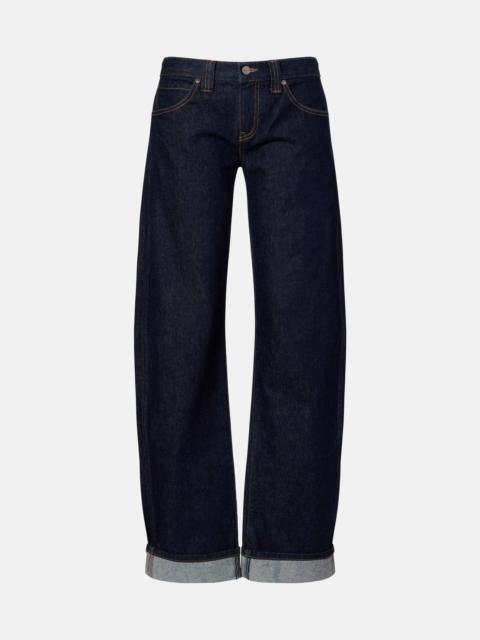 KHAITE Karo mid-rise barrel-leg jeans