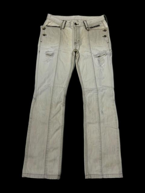 Other Designers If Six Was Nine - RARE🔥SEMANTIC DESIGN PUNK DISTRESS SNAKE SKIN POCKET JEANS