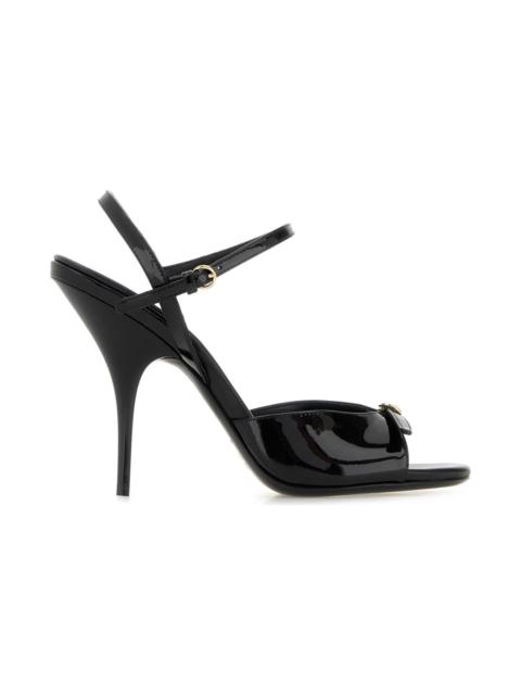 Miu Miu Black Leather Sandals