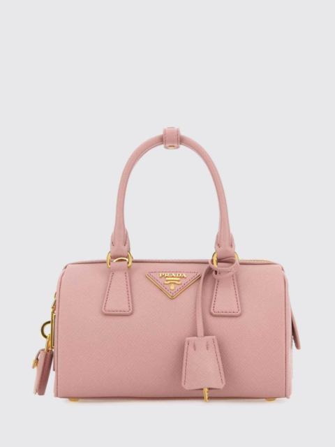 Prada Prada Women Mini Saffiano Leather Bag With Lock And Key Prada