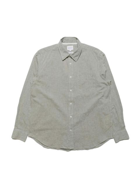 NORSE PROJECTS Algot Relaxed Cotton Linen Shirt Ivy Green