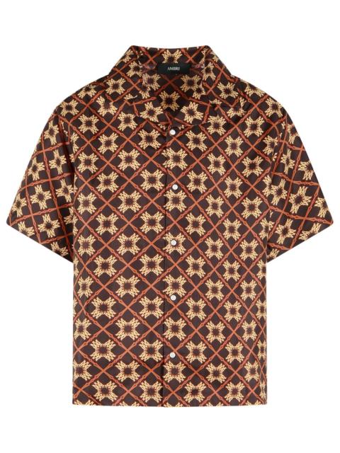 AMIRI Amiri 'Ma Quad' Brown Silk Shirt Men
