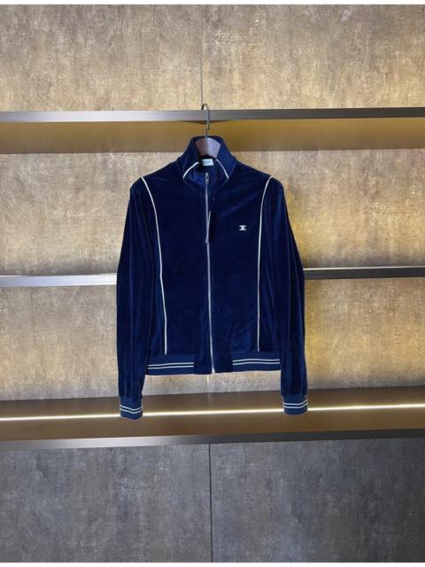 CELINE Celine Triomphe tracksuit jacket in velvet jersey