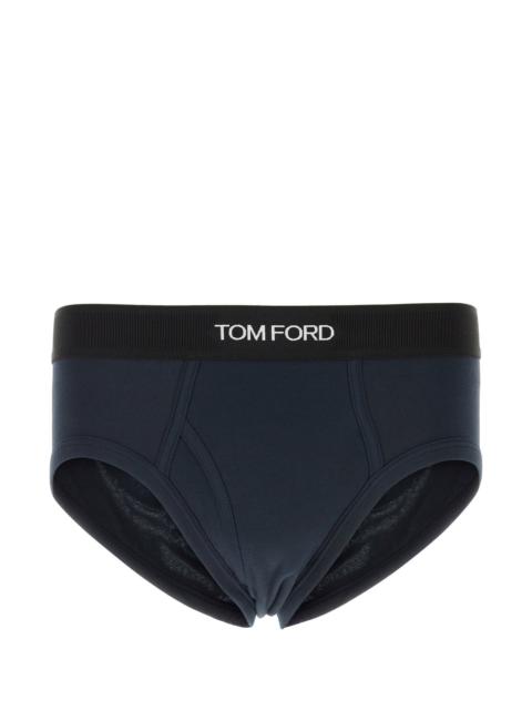 TOM FORD Navy blue stretch cotton slip
