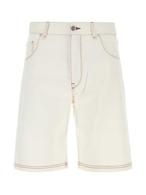 FENDI Fendi Men White Denim Bermuda Shorts