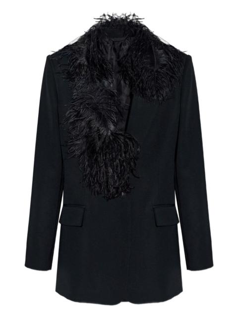 THE ATTICO Blazer with feathers
