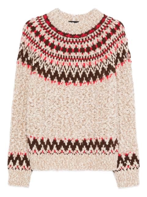 Moncler Grenoble fairisle-pattern crew-neck sweater