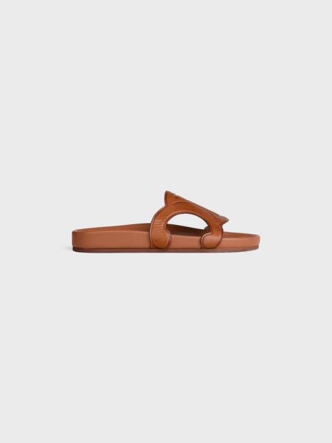 CELINE Celine Triomphe Slide In Calf Leather Brown