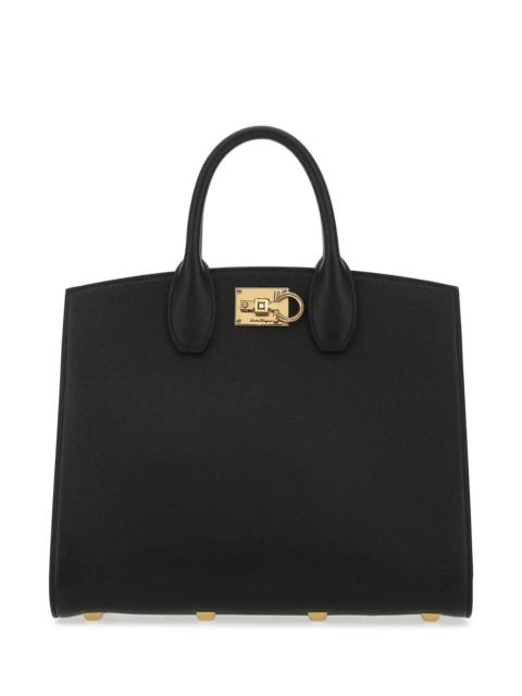 FERRAGAMO Salvatore Ferragamo Women Black Leather The Studio Handbag