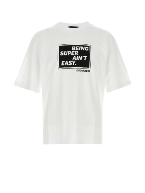 DSQUARED2 Dsquared Men White Cotton Oversize T-Shirt
