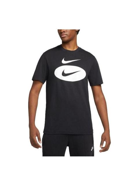 Nike Sportswear Swoosh Oval T-Shirt 'Black' DM6343-010