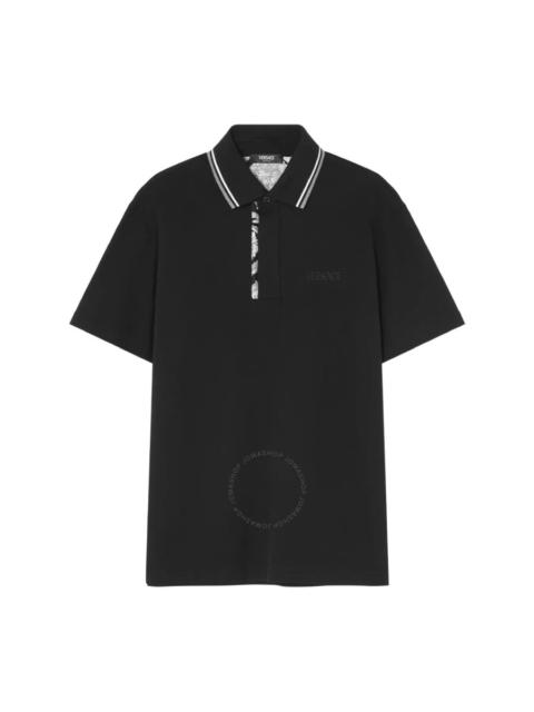 Versace Embroidered Logo Cotton. Polo Shirt
