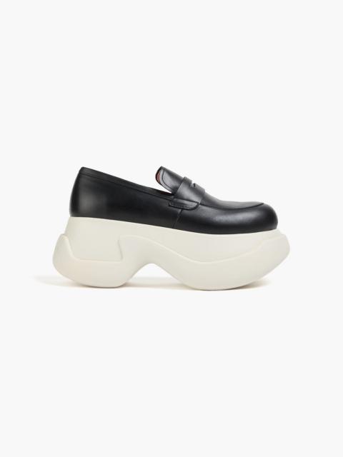 Marni Leather platform loafers