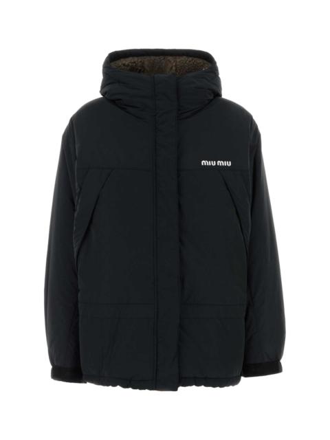 Miu Miu Miu Miu Women Black Polyester Blend Down Jacket