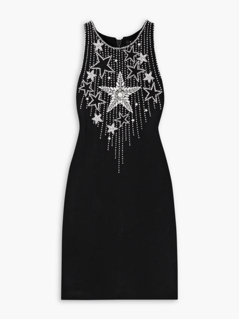 Balmain Crystal-embellished jersey mini dress