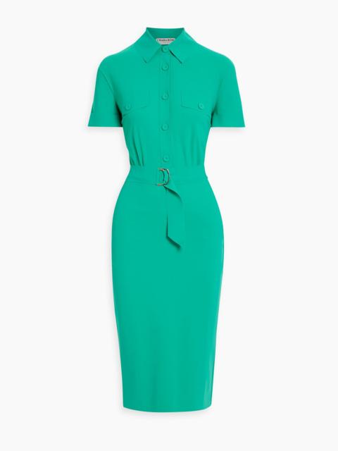 Other Designers Shino belted stretch-jersey midi shirt dress