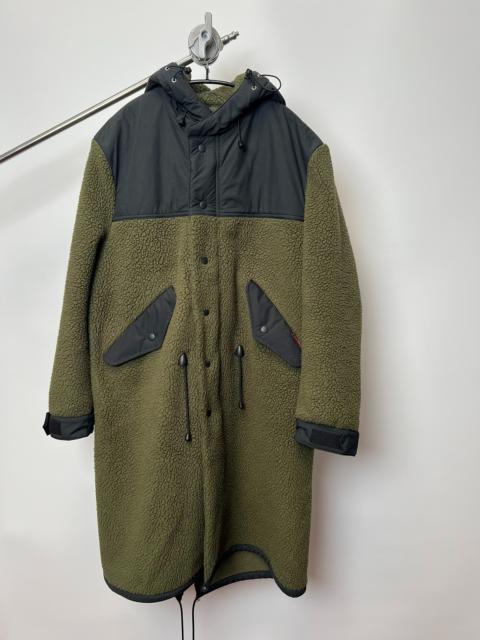 Comme Des Garçons Comme Des Garcons Moss Green Fleece Hooded Cotton Jacket