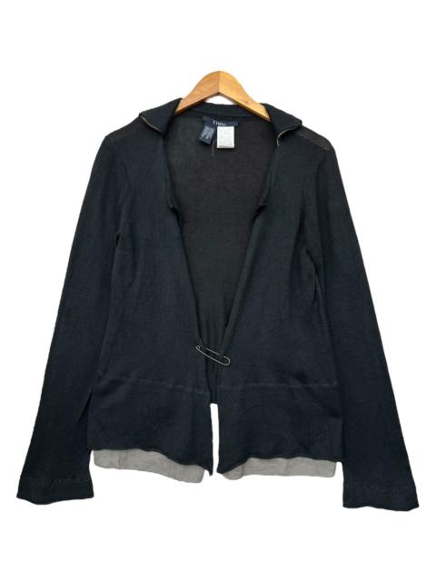 Yohji Yamamoto Limi Feu Yohji Yamamoto Distressed Black Cardigan