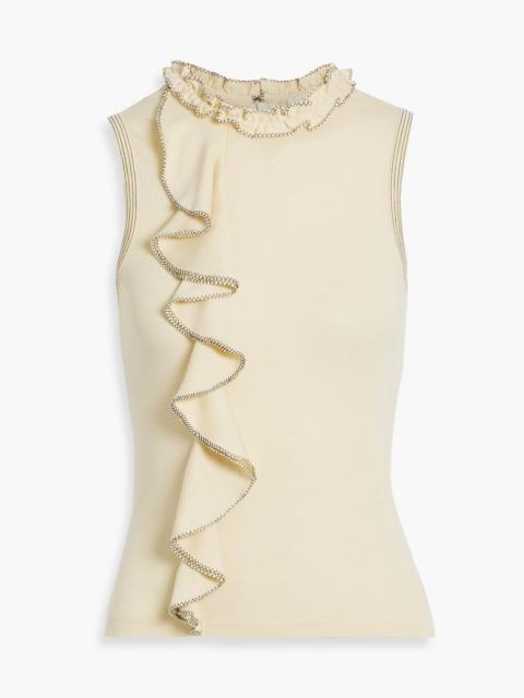 ULLA JOHNSON Brea ruffled wool top