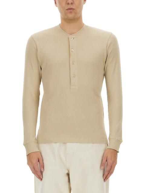 TOM FORD Tom Ford Men Ribbed "Henley" T-Shirt