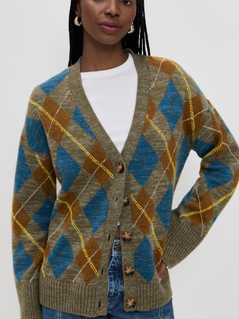 LA LIGNE Argyle Cardigan