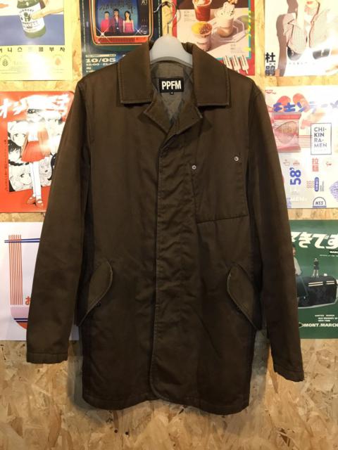 Other Designers Military - PPFM Brown Long Jacket