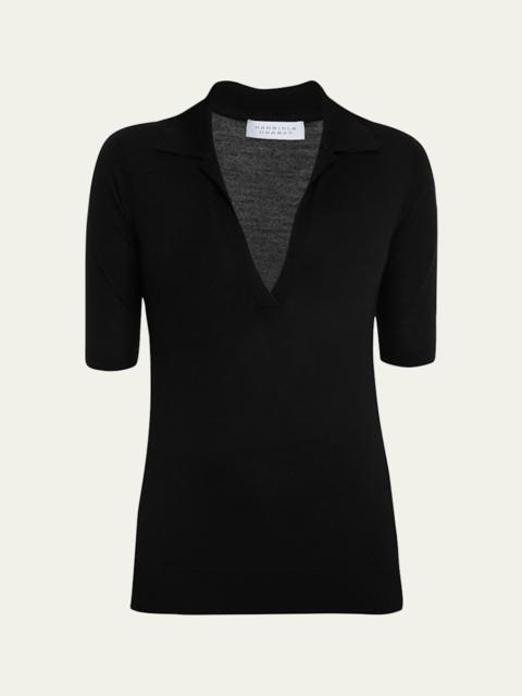 GABRIELA HEARST Frank Cashmere Polo Top