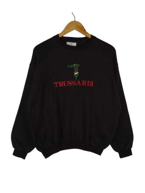 Other Designers Vintage - Vintage 90s Trussardi Sweatshirt Embroidery Big Logo