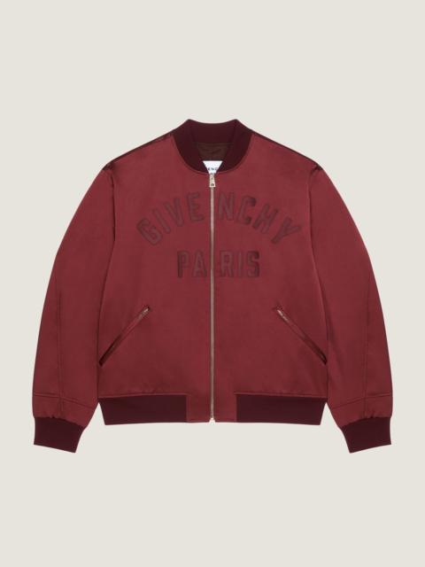 Givenchy GIVENCHY PARIS ZIPPED BLOUSON IN SATIN