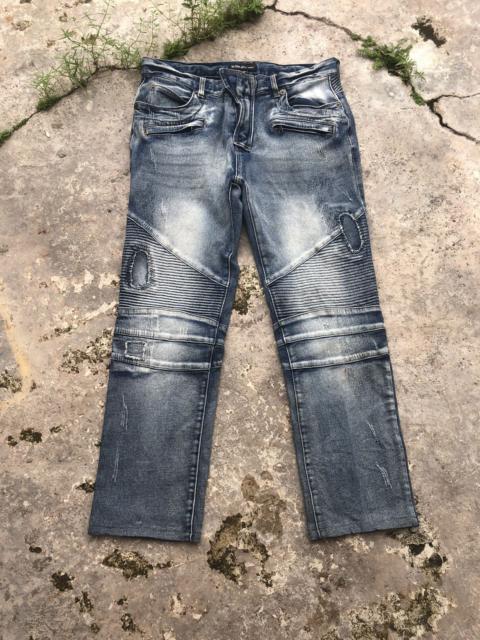 Other Designers In The Attic Distressed Denim Biker Jeans