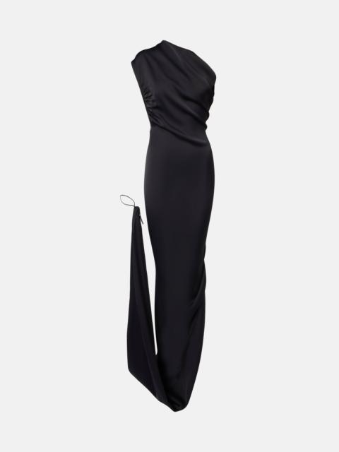 Vivienne Westwood Andreas draped one-shoulder satin gown