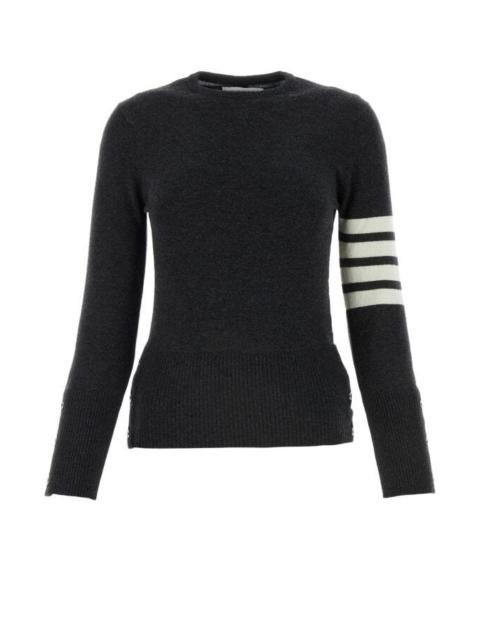 Thom Browne Women Charcoal Wool Sweater