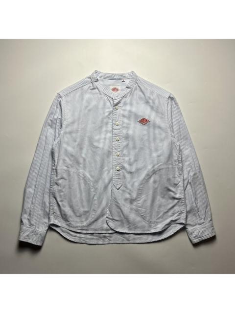 Other Designers Danton Band Collar Pinstripes Long-Sleeve Oxford Shirt