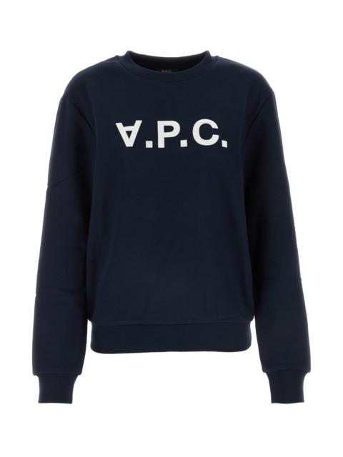 A.P.C. Midnight blue cotton sweatshirt