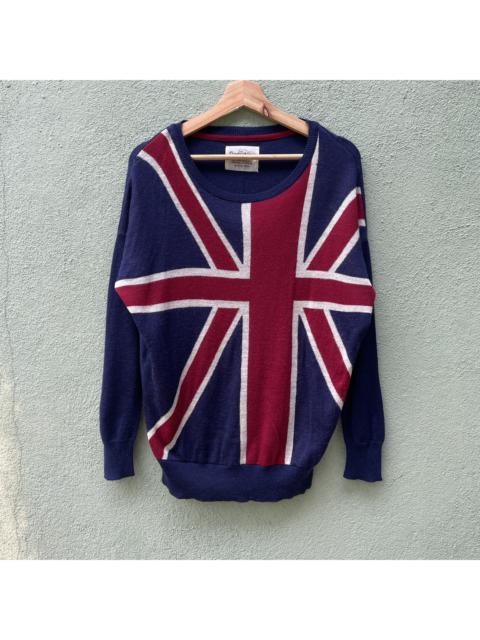 Other Designers Homespun Knitwear - Vintage DOUBLE NAME British Flag Knitwear Jumper