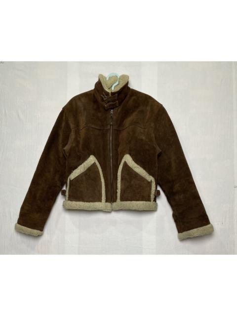 Other Designers Leather - Made in The World Sherpa Lined B-3 Style Jacket