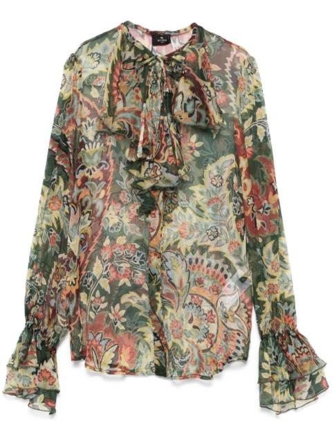 Etro Etro Women Printed Silk Shirt