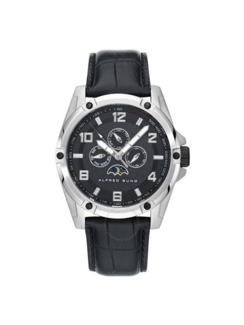 Other Designers Alfred Sung Astral Quartz Moon Phase Black Dial Men's Watch AS1901SL-1A