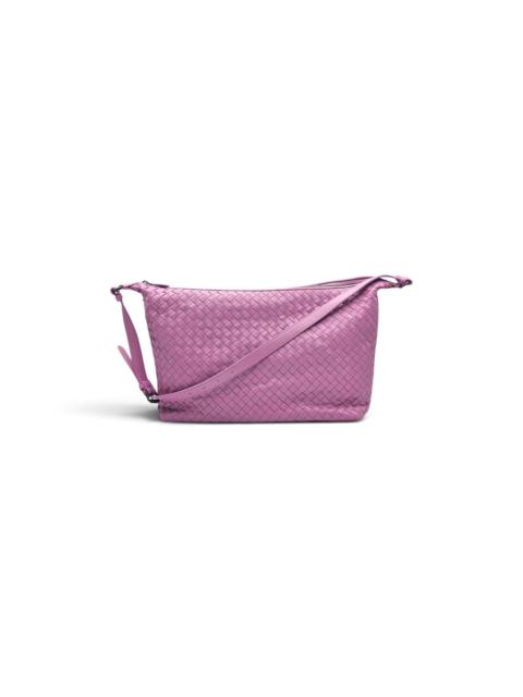 Bottega Veneta Intrecciato Woven Leather Pink Purple Crossbody Shoulder Bag