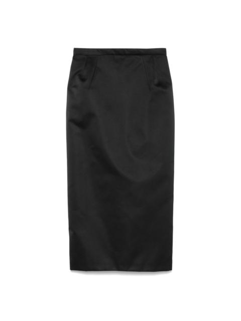 satin midi skirt