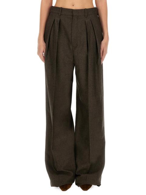 SAINT LAURENT Saint Laurent Women Wool Wide Leg Pants