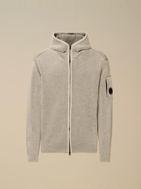 C.P. Company Fleece Knit Hooded Full Zip Sweater
